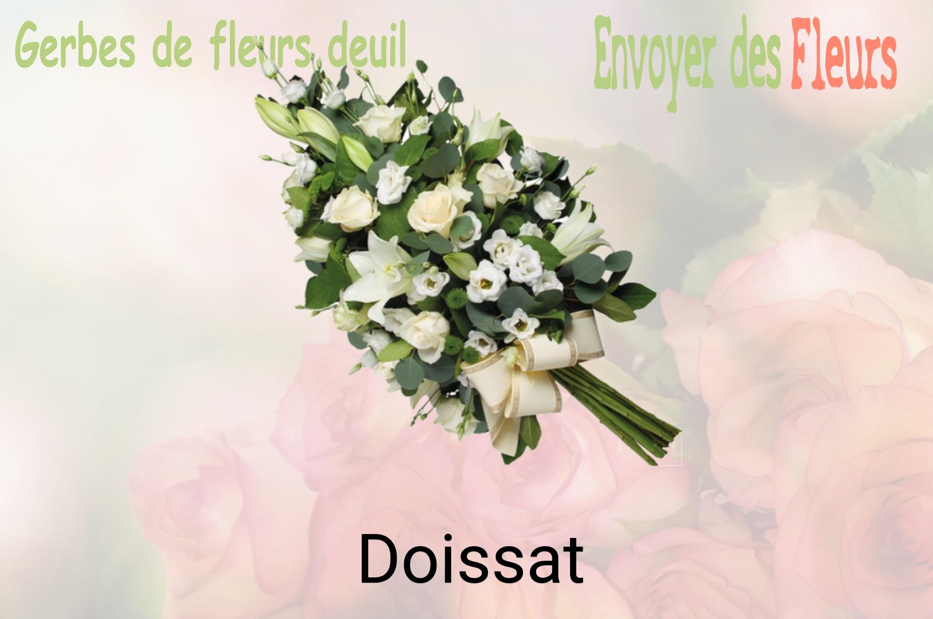 Gerbe de fleurs de deuil livrée à Doissat
